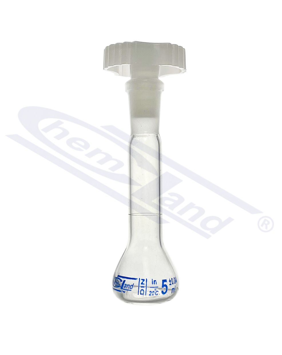 kolba miarowa kl B0005ml  07/16 CHEMLAND - skala niebieska