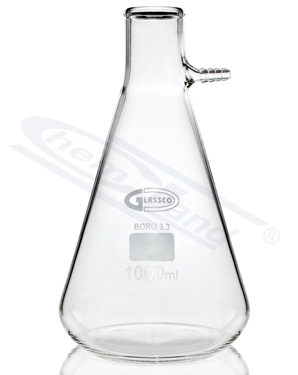 kolba próżniowa Buchnera ze szklanym króćcem 00500ml ISO 6556 GLASSCO