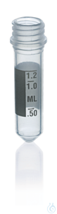 Microtube ext. thread, without cap, 2,0 ml, PP, round bottom, non-ster.grad.