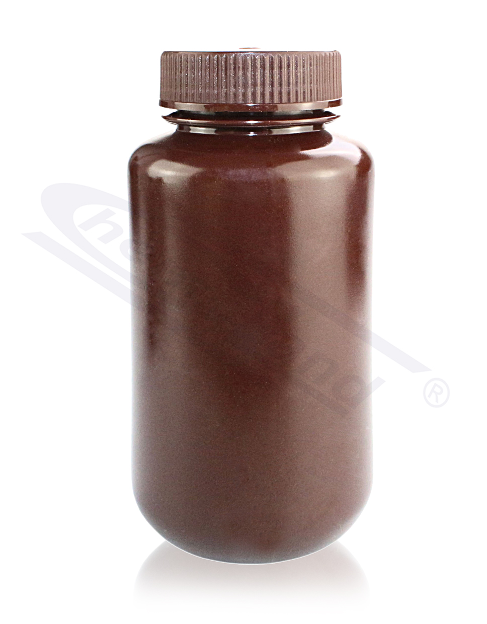 butelka  HDPE 0250ml szeroka szyja, BRĄZOWA