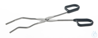 Crucible tong 18/10 steel, w. plastic, handle, L=250mm