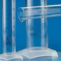 Measuring cylinder PMP 10ml tall form blue grad.