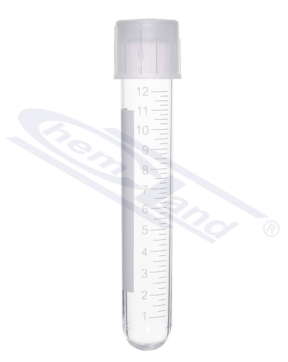probówki hodowlane sterylne 17x100mm, PS, poj. Max 15ml skalowana 12 ml z nakrętką , op.25szt  CHEMLAND