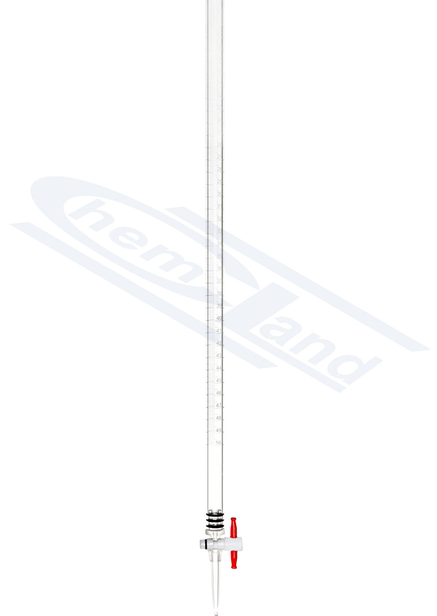 biureta prosta akryl kran PTFE poj. 050ml