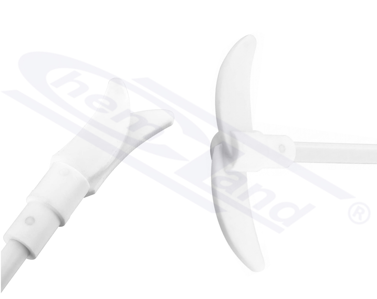pręt do mieszadeł wyk. PTFE pręt fi 08 dł 400 ze składanymi łopatkami(8,5cm)