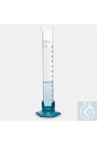 measuring cylinder - tall form - class B - white scale - 100 ml - P.P base