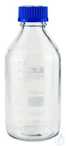 Reagent bottles Assistent with thread and scale, borosilicate glass