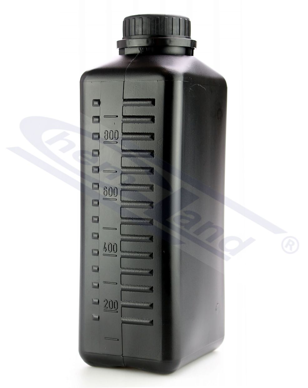 butelka HDPE  1000ml prostokatna czarna z nakrętką z plombą - BS