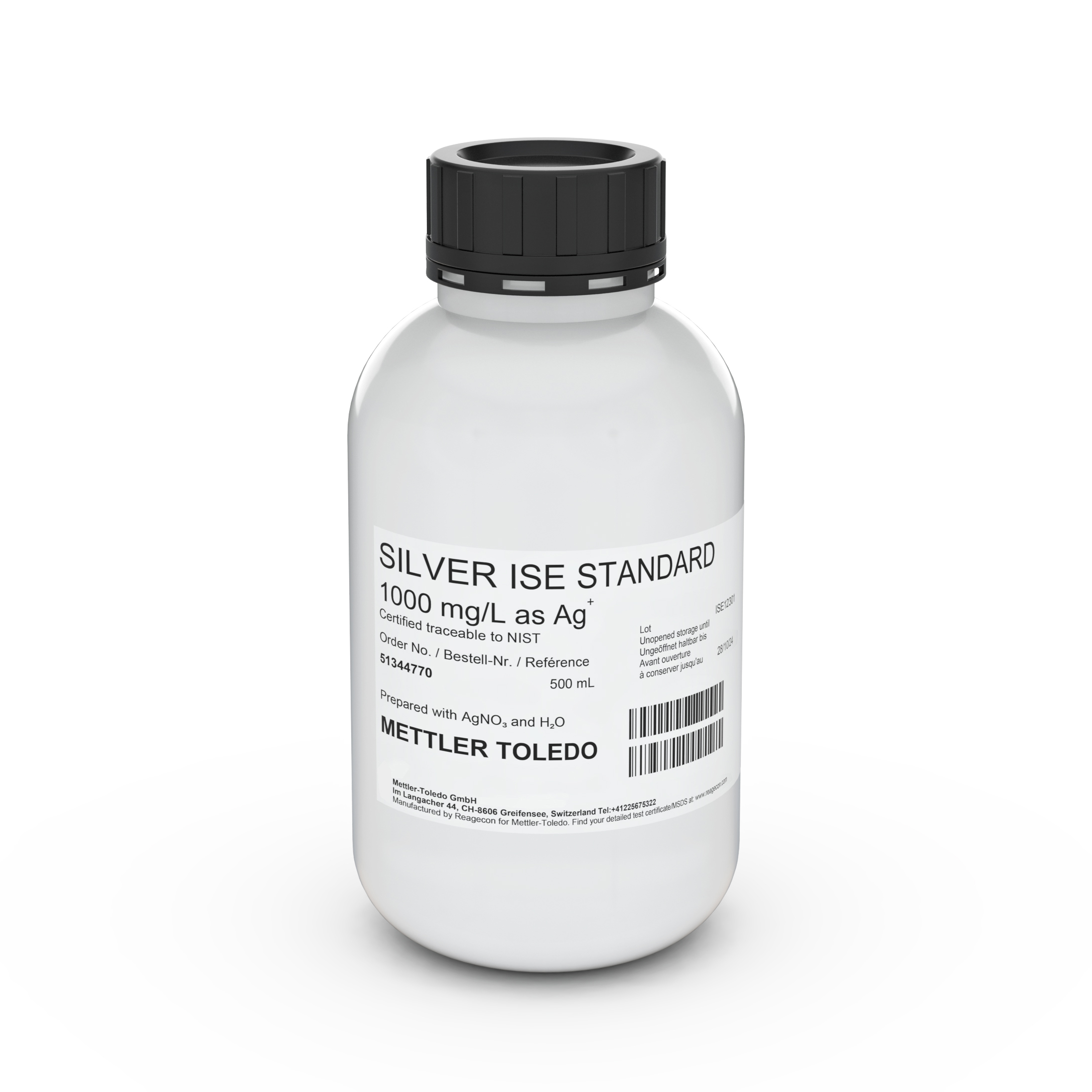 ISE standard Ag 1000 mg/L , 500mL