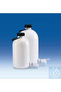 Storage bottle, PE-HD, with tap, 25 litres, narrow-neck