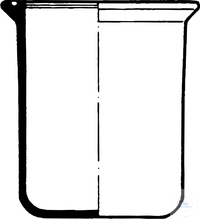 Beakers, flat flange, DN 120, 3000 ml,