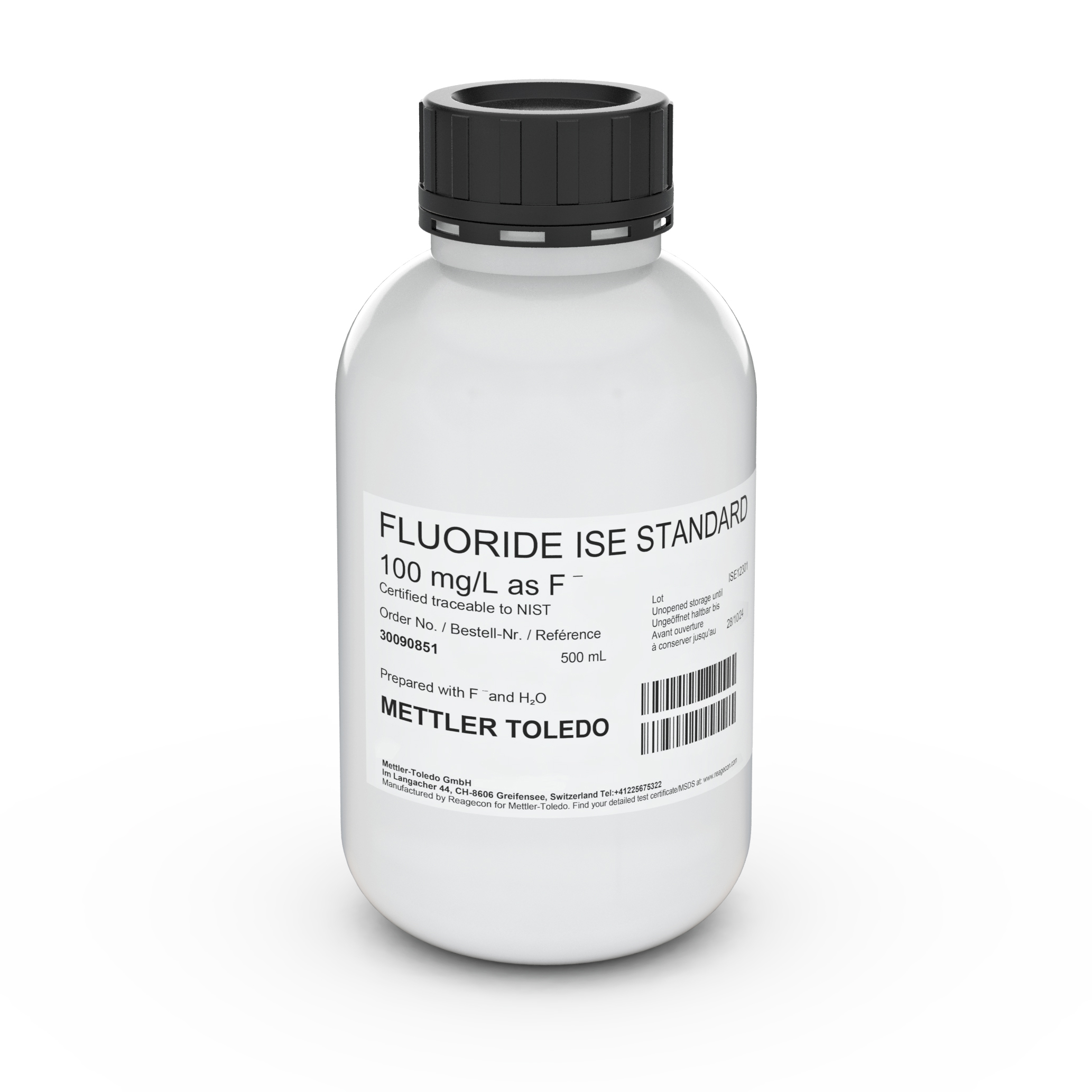 ISE standard F 100 mg/L, 500mL