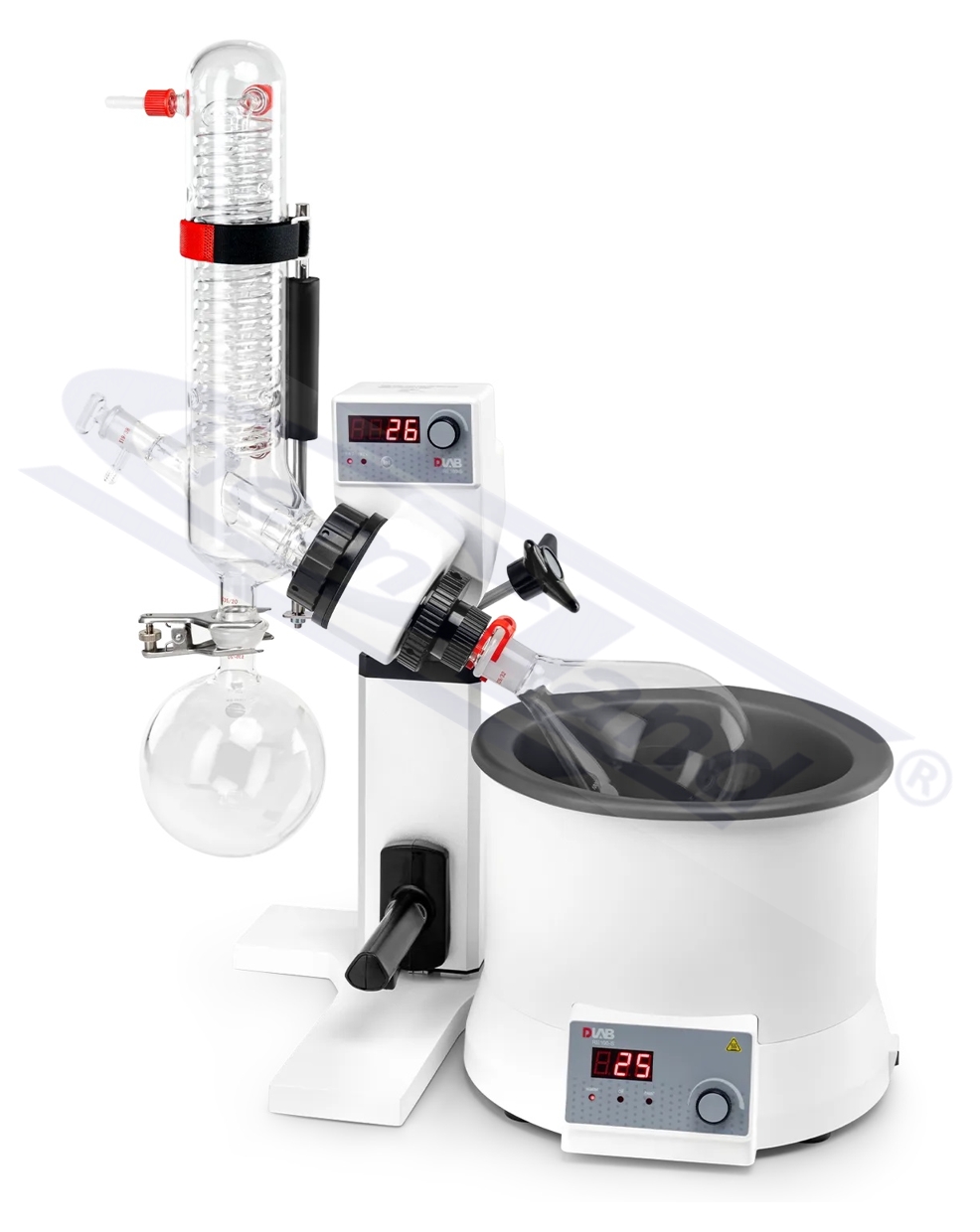 wyparka próżniowa RE100-S manualna LED (prędkość,temp.,czas)20-200rpm  temp.do180 C DLAB