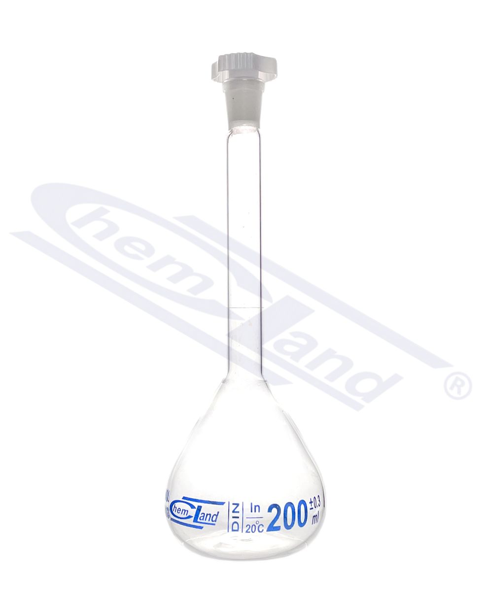 kolba miarowa kl B0250ml  14/23 CHEMLAND - skala niebieska