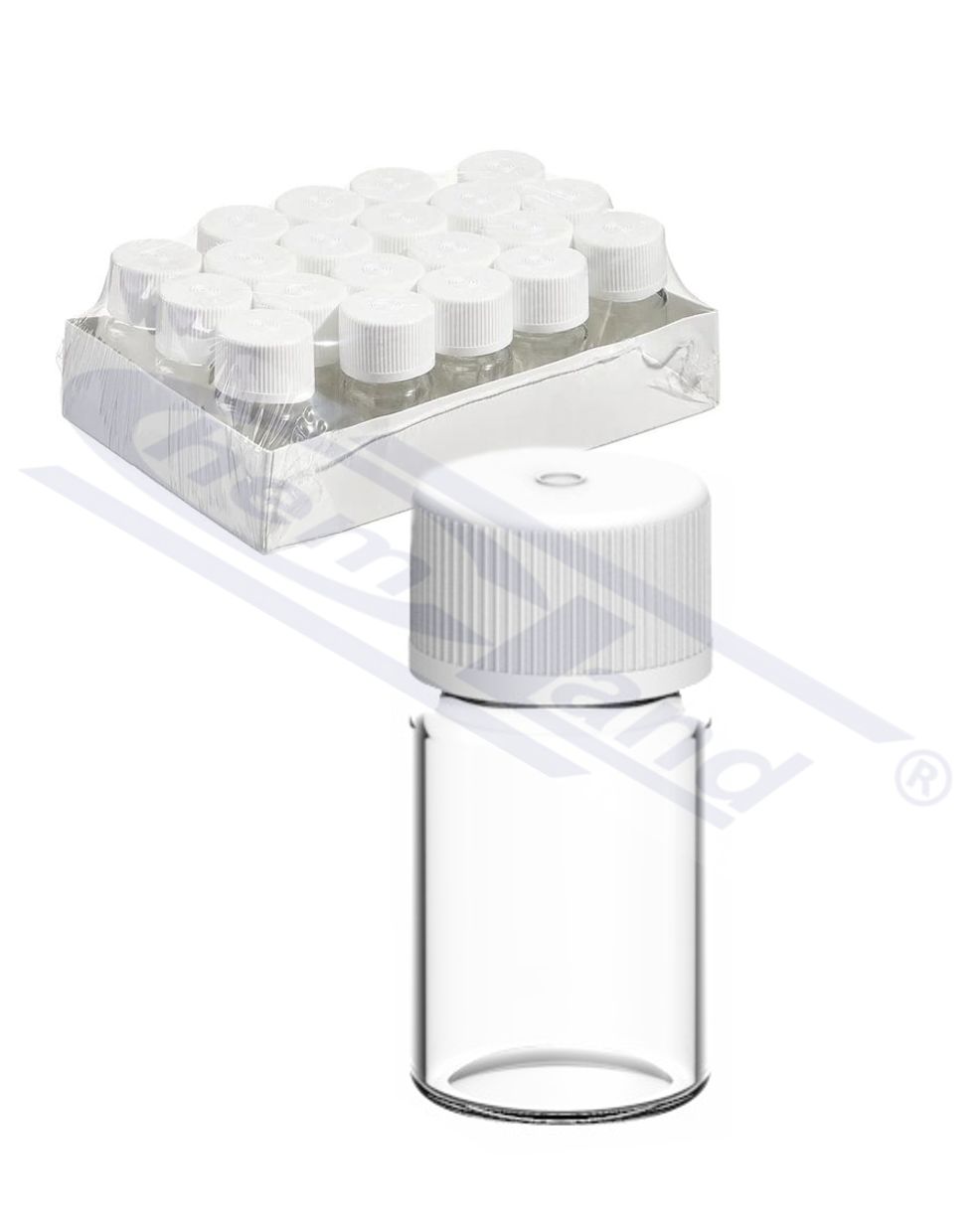 butelki diagnostyczne PETG z nakrętką HDPE 05ml STERYLNE, op. 20szt CHEMLAND