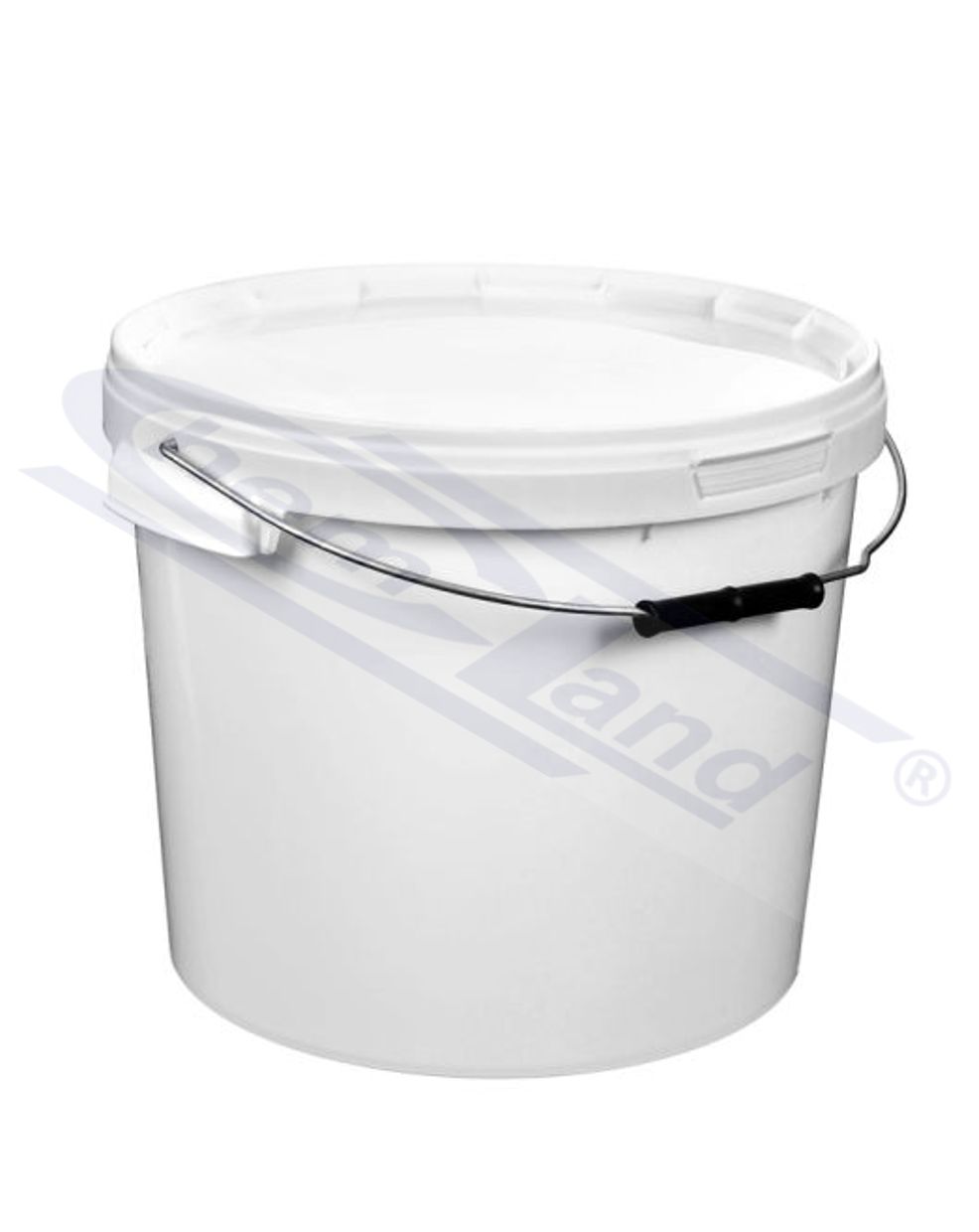 wiadro z PP 20000ml z pokrywką, okrągłe, białe, atest PZH