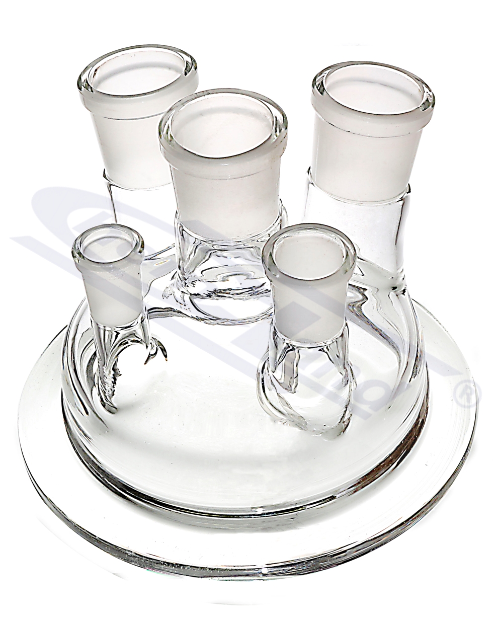 pokrywa kolby reakcyjnej  kołnierz STOŻKOWY fi 138 szlif główny 29/32, króćce boczne -29/32,3x14/23