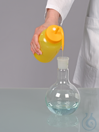 Safety wash bottle with venting valve