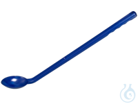 Detectable spoon, long handle, blue