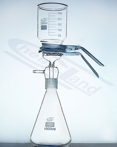 zestaw do filtracji ( kolba 1000ml szlif 40/38, lejek klamra ) CHEMLAND