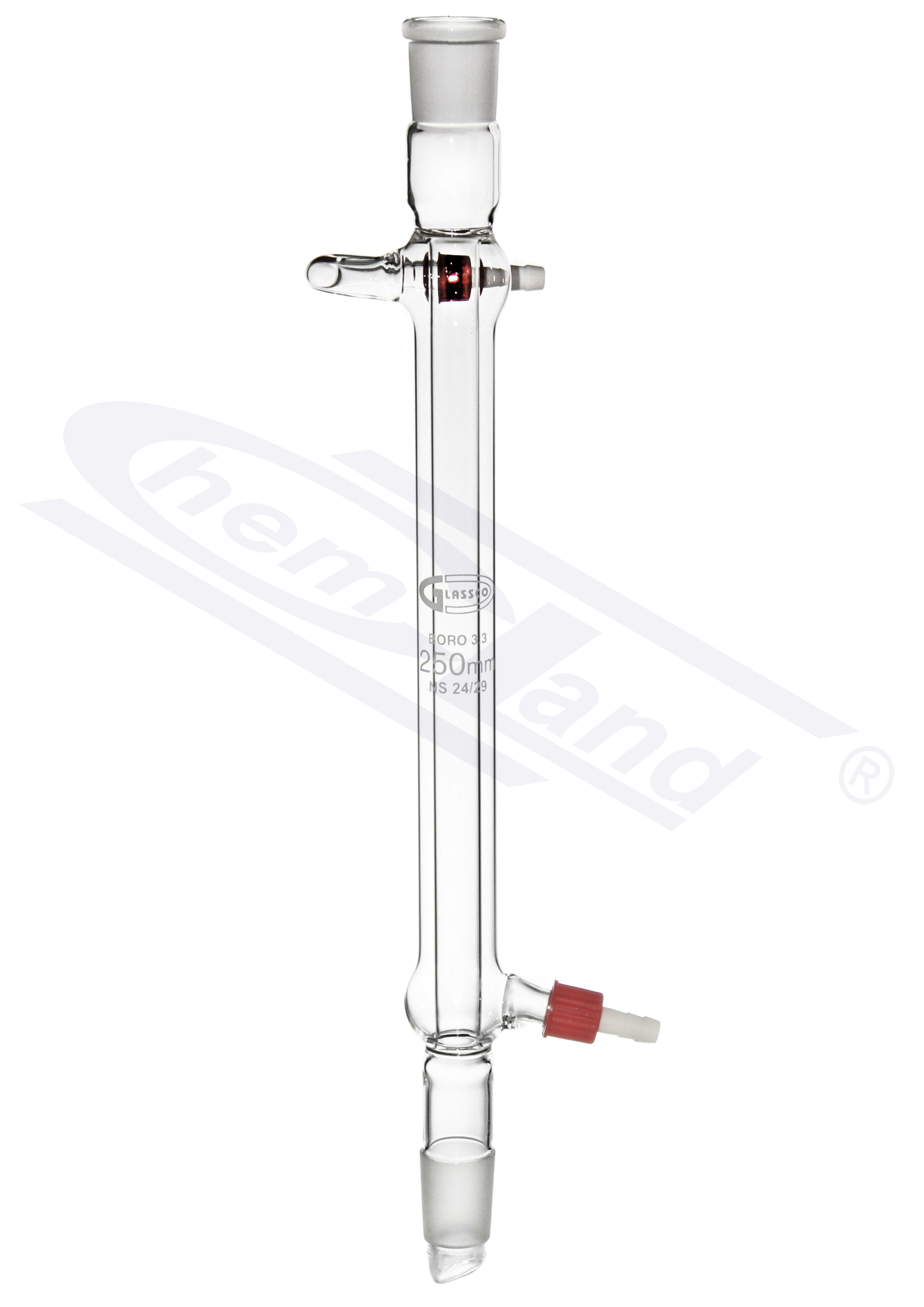 chłodnica Liebiga-spawana z króćcemPP250 WS2x29/32