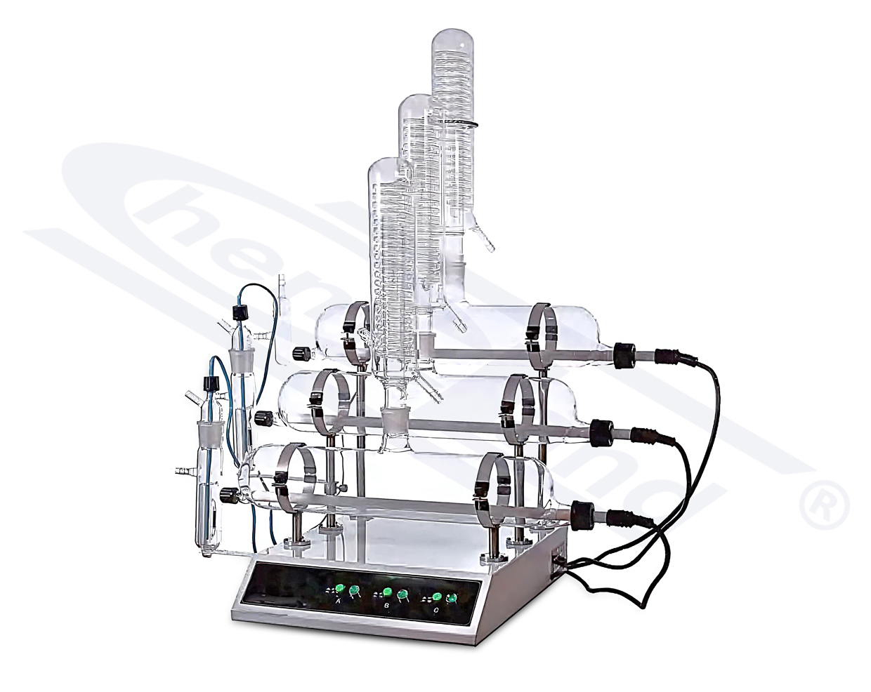 destylator szklany 3 x destylacja wydajność 1,5 l/h