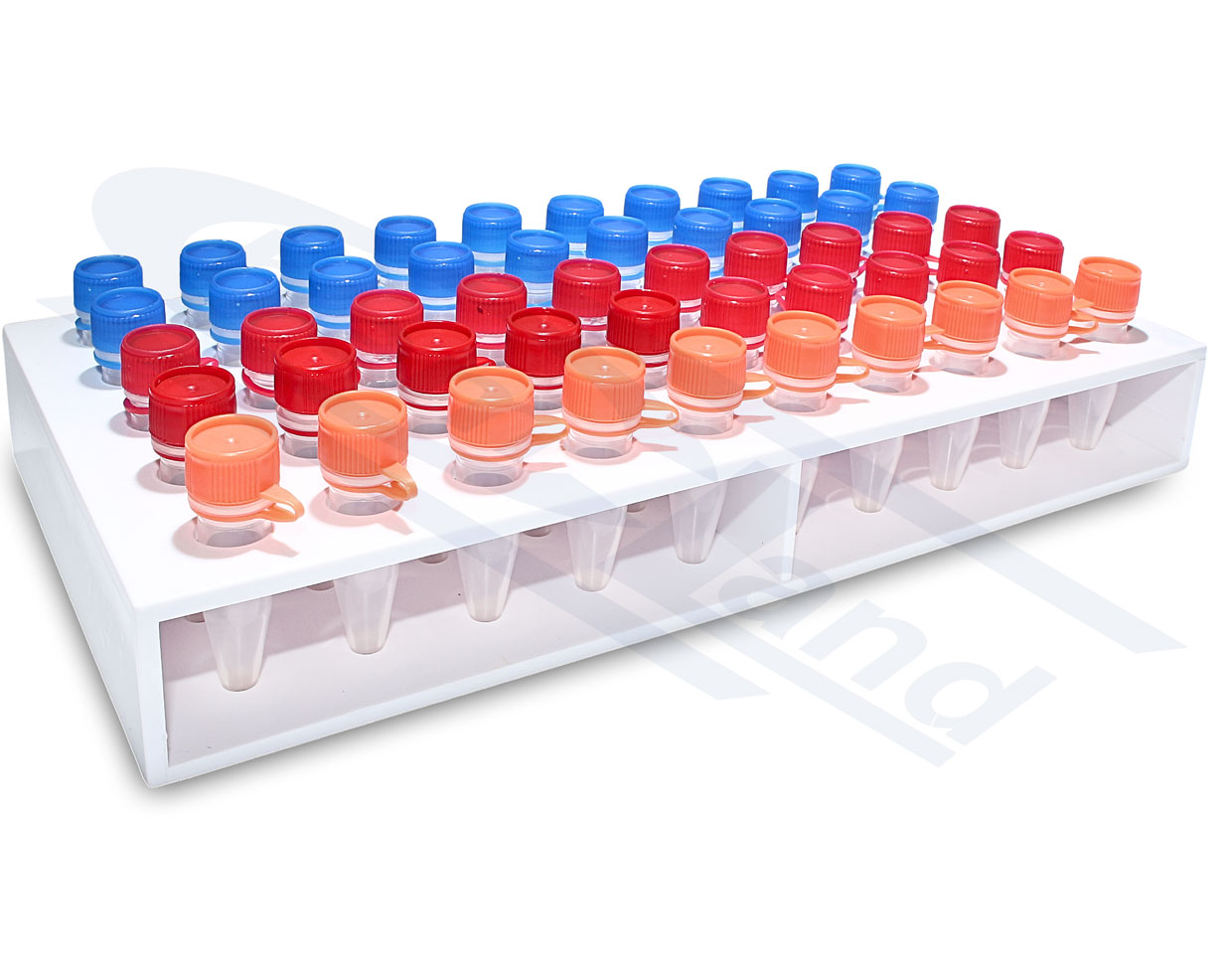 statyw do próbowek EPPENDORF 1,5 ml 50 polowy wykonany z PP - dwupółkowy