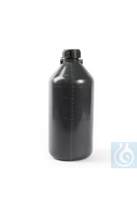Narrow mouth bottle LDPE 1000 ml Ø 93 x H 201, mouth 34,5 mm, grey
