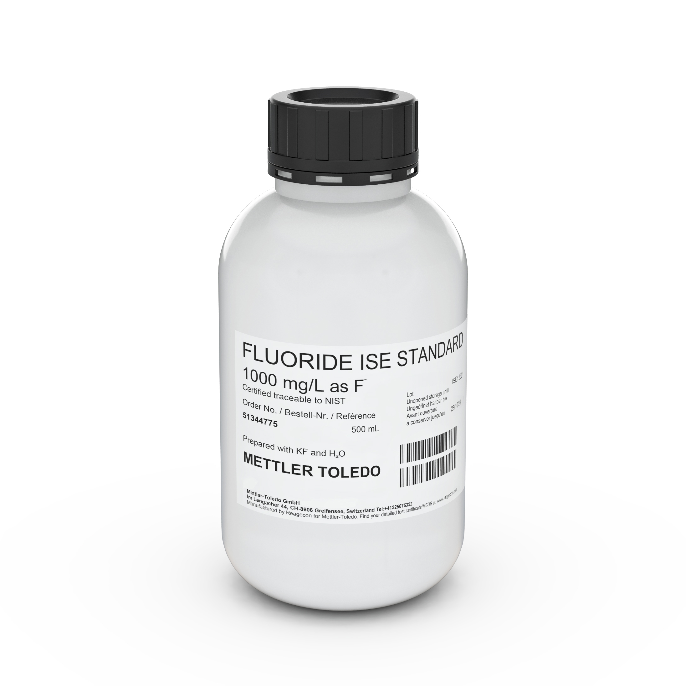 ISE standard F 1000 mg/L, 500mL