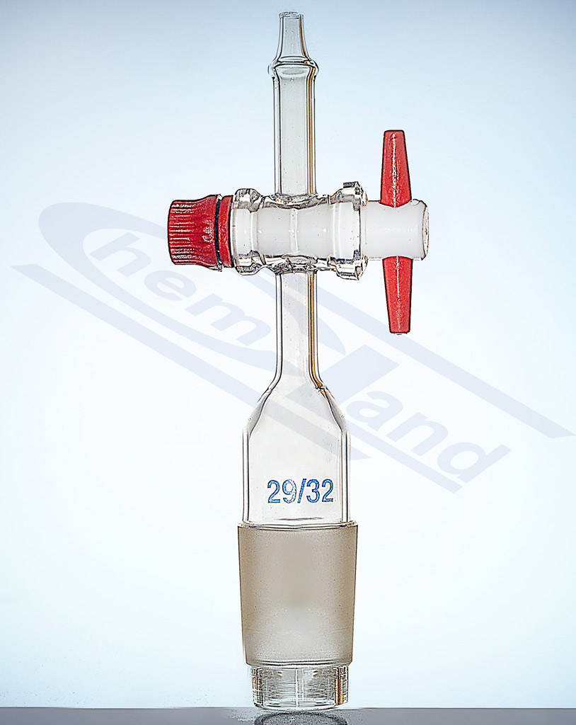kran - nasadka WS zew 19/26 kran PTFE koń prosta GLASSCO