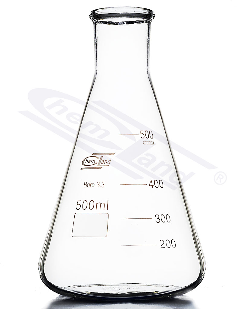 kolba stożkowa Erlenmeyera wąska szyja 00500 ml CHEMLAND