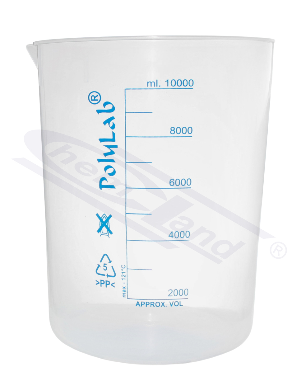 zlewka PP skala niebieska.. 10000ml Chemland