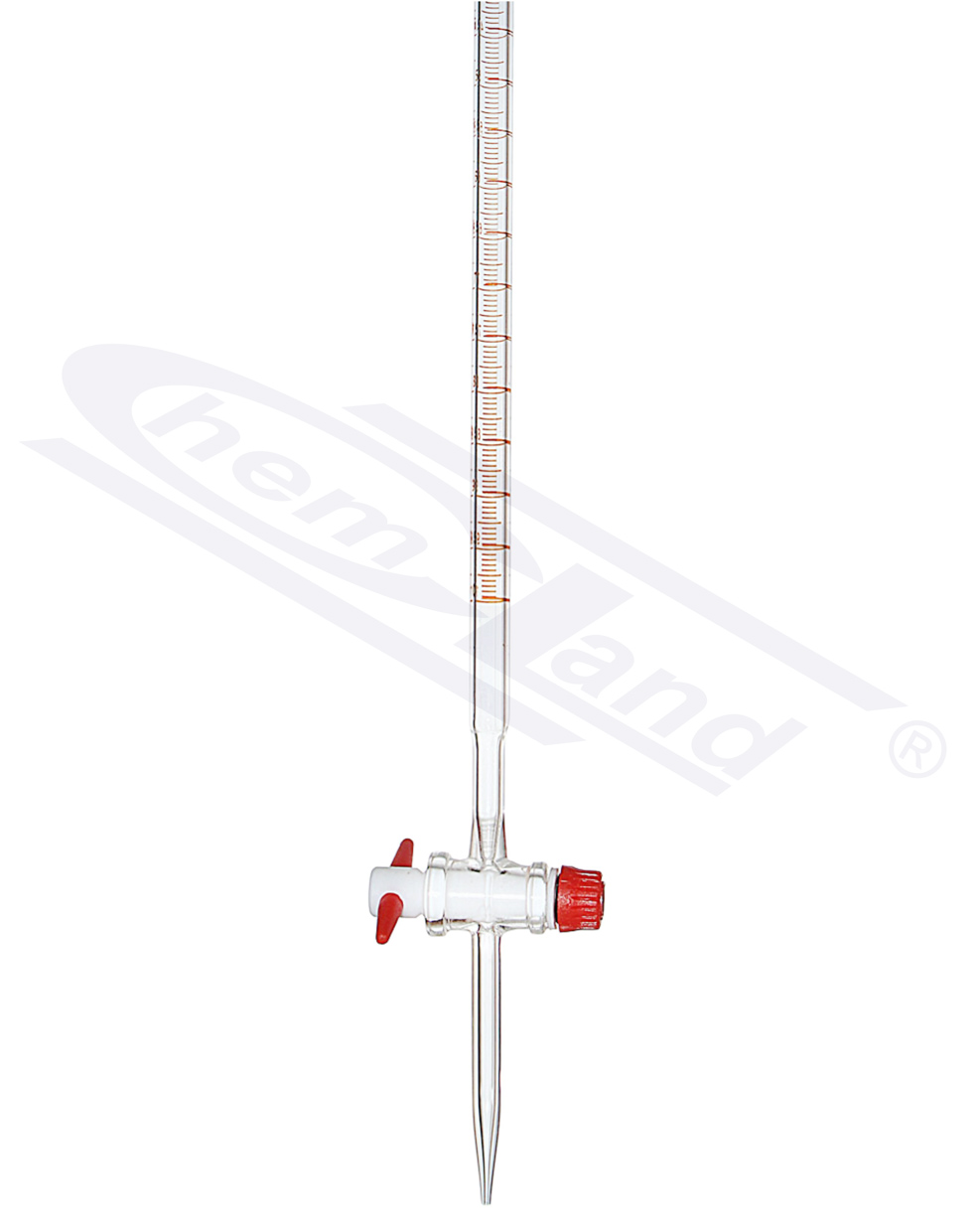 biureta prosta kran PTFE skala brąz kl B 050ml