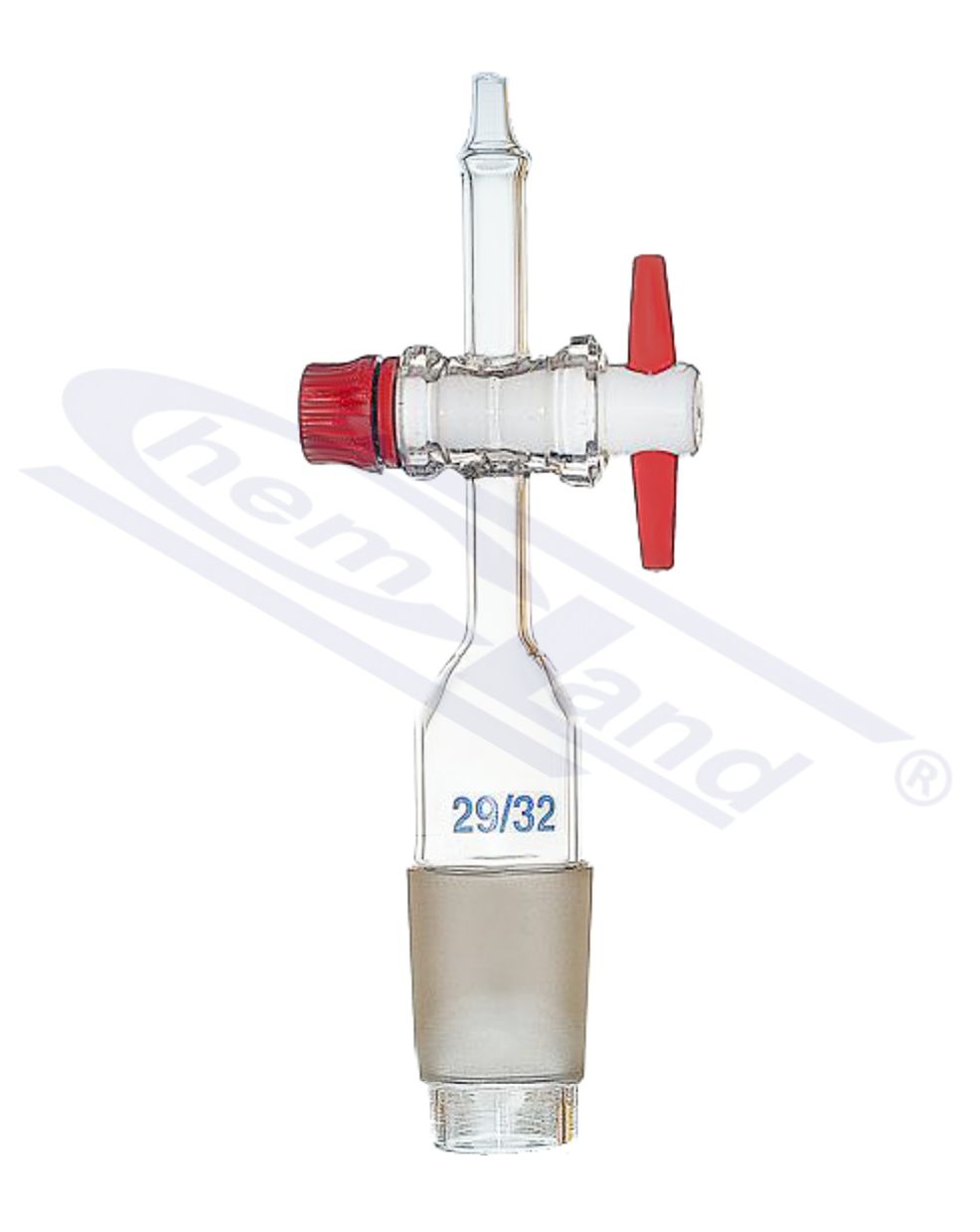 kran - nasadka WS zew 29/32 kran PTFE koń prosta CHEMLAND
