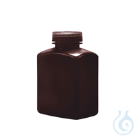 Rectangular amber bottle, HDPE, 2000 ml, 4 units