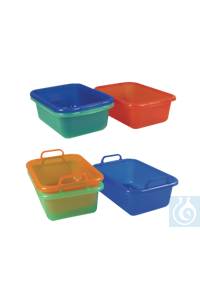 neoChoice Schüssel aus PP, rechteckig, hellblau, 10 l, 39,5x30,8x14,8 cm