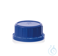 Screw cap, PP, blue, GL 45 clos. tamper-proof f. bottle 130348