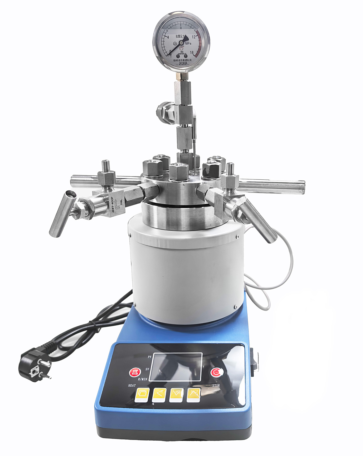 reaktor do syntezy hydrotermalnej 0400 ml z mieszadłem oraz grzaniem do 380oC , stal nierdzewna SS304 - bez wkładki