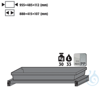 pull-out shelf AbZ sh.st. pow-coat./PP for CS B1055 955x485x112