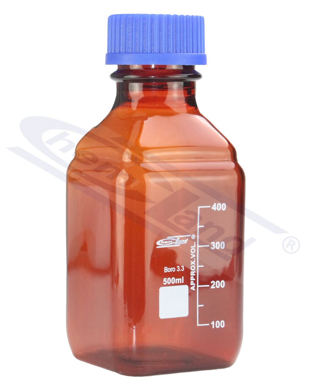butelka do dozownikółw i biuret 0500ml GL45 kwadratowa