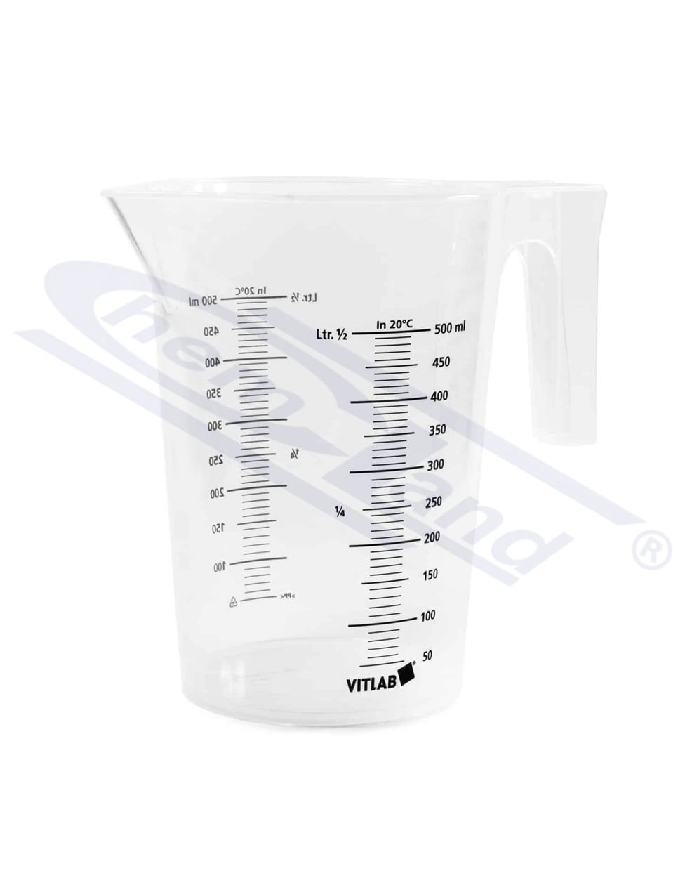 zlewka z uchwytem PP skala czarna   poj. 250ml