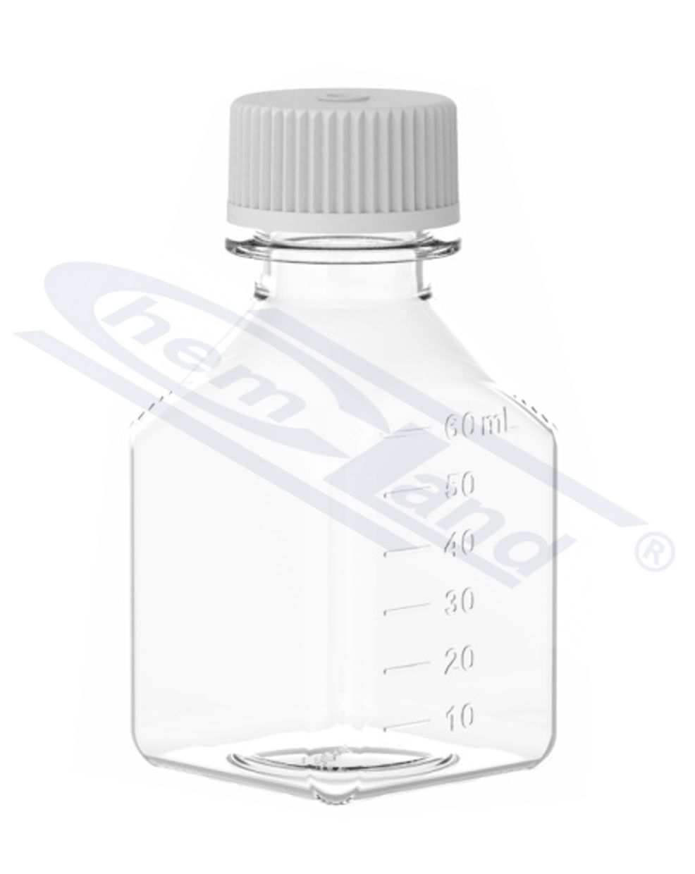 butle na media PETG z nakrętką HDPE 0060ml STERYLNE, op. 24szt CHEMLAND