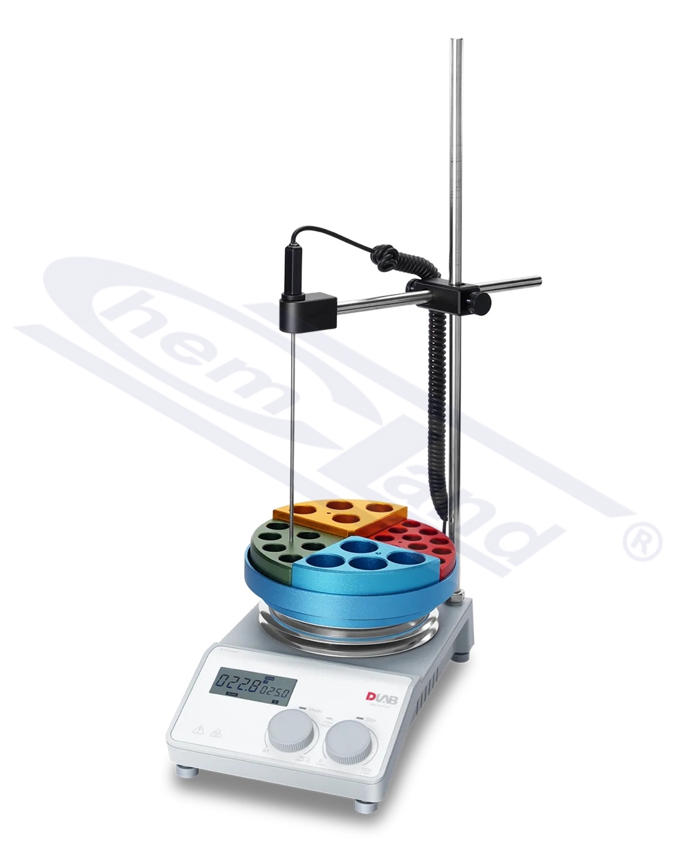 mieszadło magnetyczne MS-H-PRO+, 135mm, PORCELANA z grzaniem 340oC LCD, zakres prędkości 100-1500 obr./min DLAB