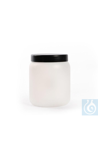 Jar HDPE with screw cap and inner cap 500 ml, Ø 91 x H 103 mm, mouth 70 mm