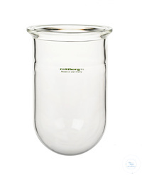 Reaction vessel, 100 ml, DN 60, with groove, cylindrical, round bottom