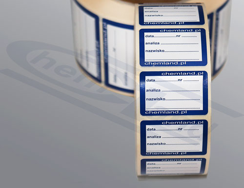 etykieta laboratoryjna z nadrukiem  038*025