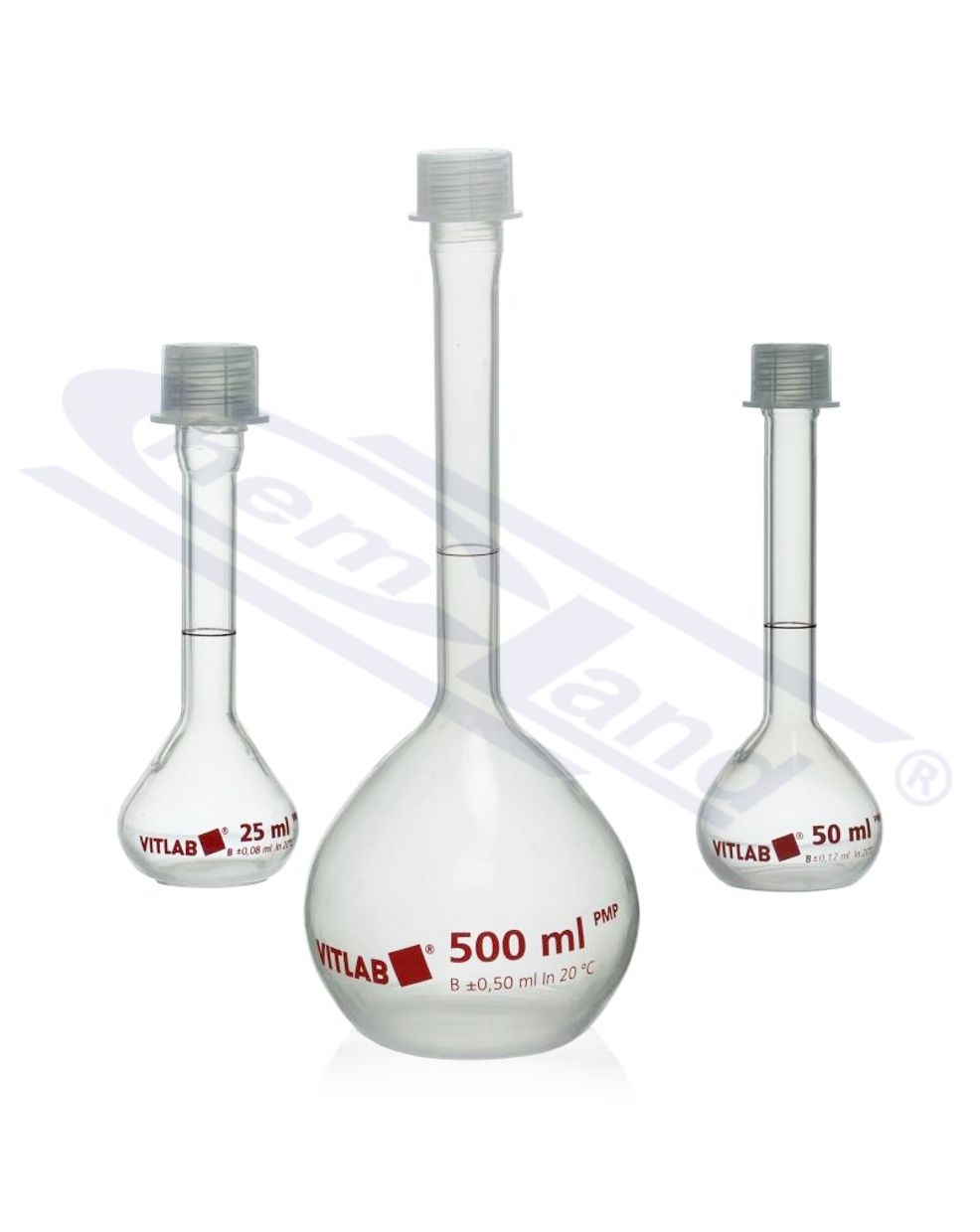 kolba miarowa z PMP.   025ml klasa B z nakrętką PP