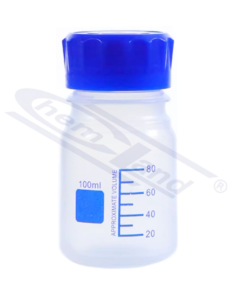 butelka PP przezroczysta GL45 0100ml, skalowana CHEMLAND