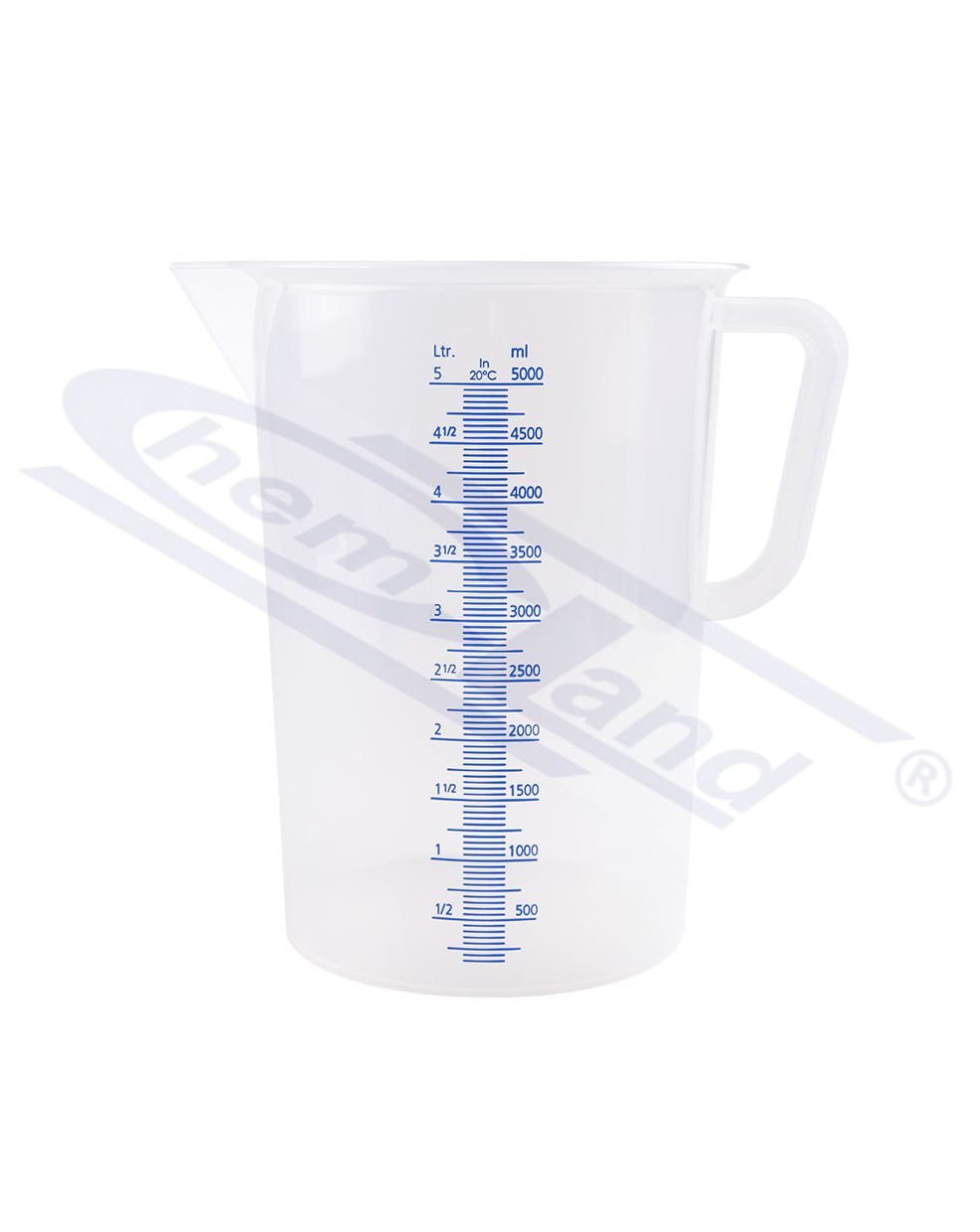zlewka z uchem PP sk tłoczona niebieska poj.0250ml