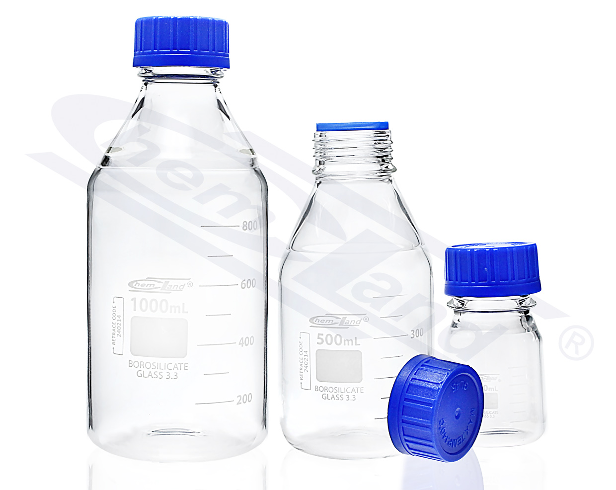 butelka z nakrętką BORO 3.3 GL45, 01000ml  CHEMLAND NEW LINE